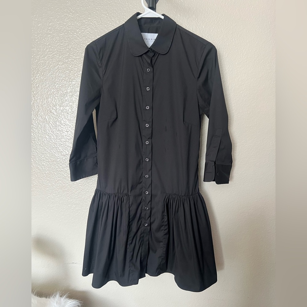 The Shirt by Rochelle Behrens preppy Black Pleated LD Dress. Sz-XS